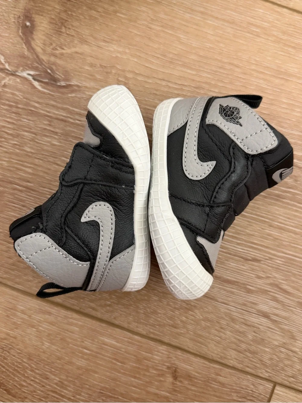 Jordan Kids Black and Gray High-Top Sneakers